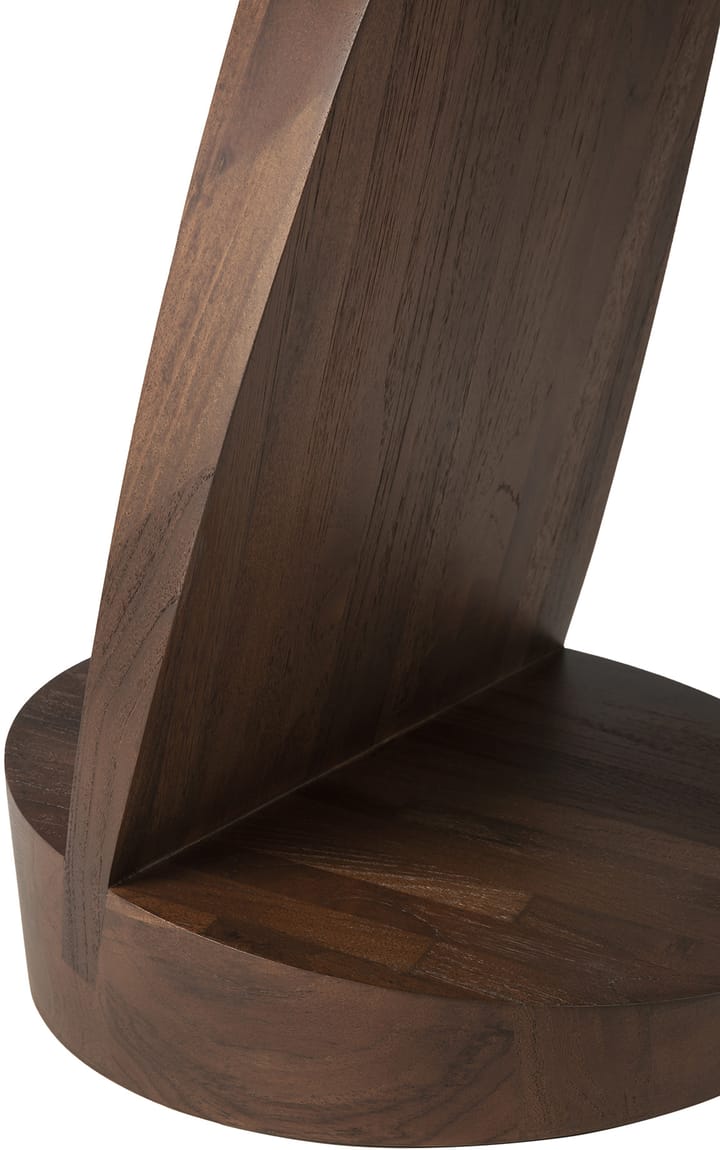 Oblic sivupöytä Ø 52 cm, Ruskeaksi petsattu tiikki Ethnicraft