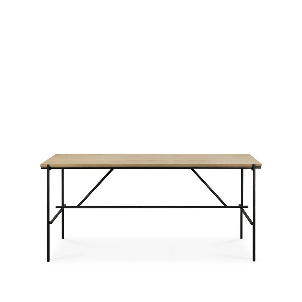 Oscar kirjoituspöytä, Massiivitammi-musta metallirunko Ethnicraft