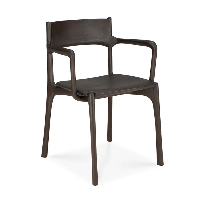 PI käsinojallinen tuoli - Tummanruskea teakki - Ethnicraft