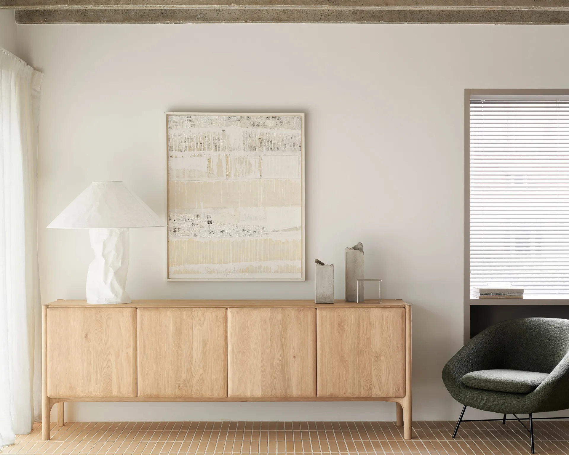 PI Sideboard, Tammi, 4 ovea Ethnicraft