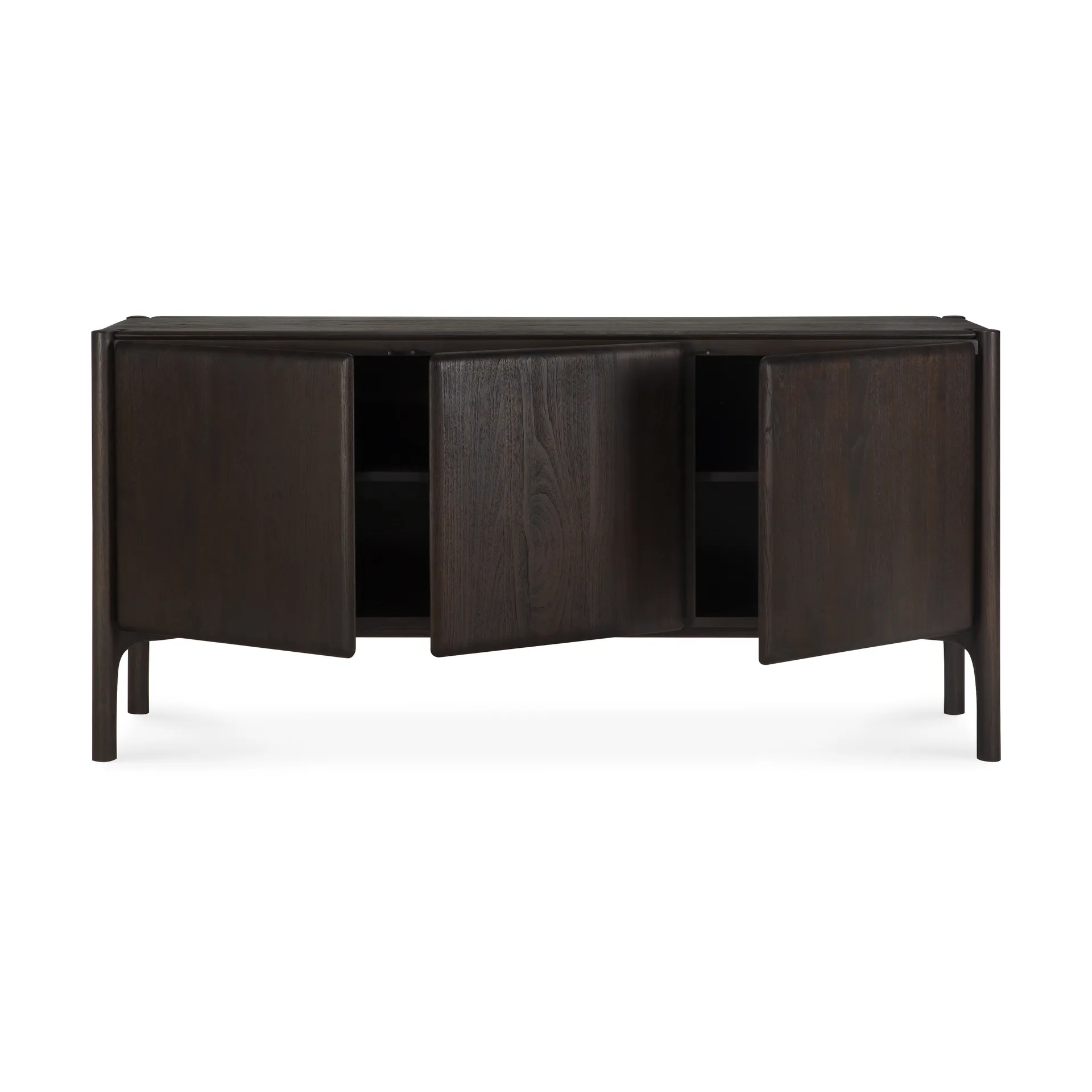 PI Sideboard, Teak dark brown, 3 ovea Ethnicraft