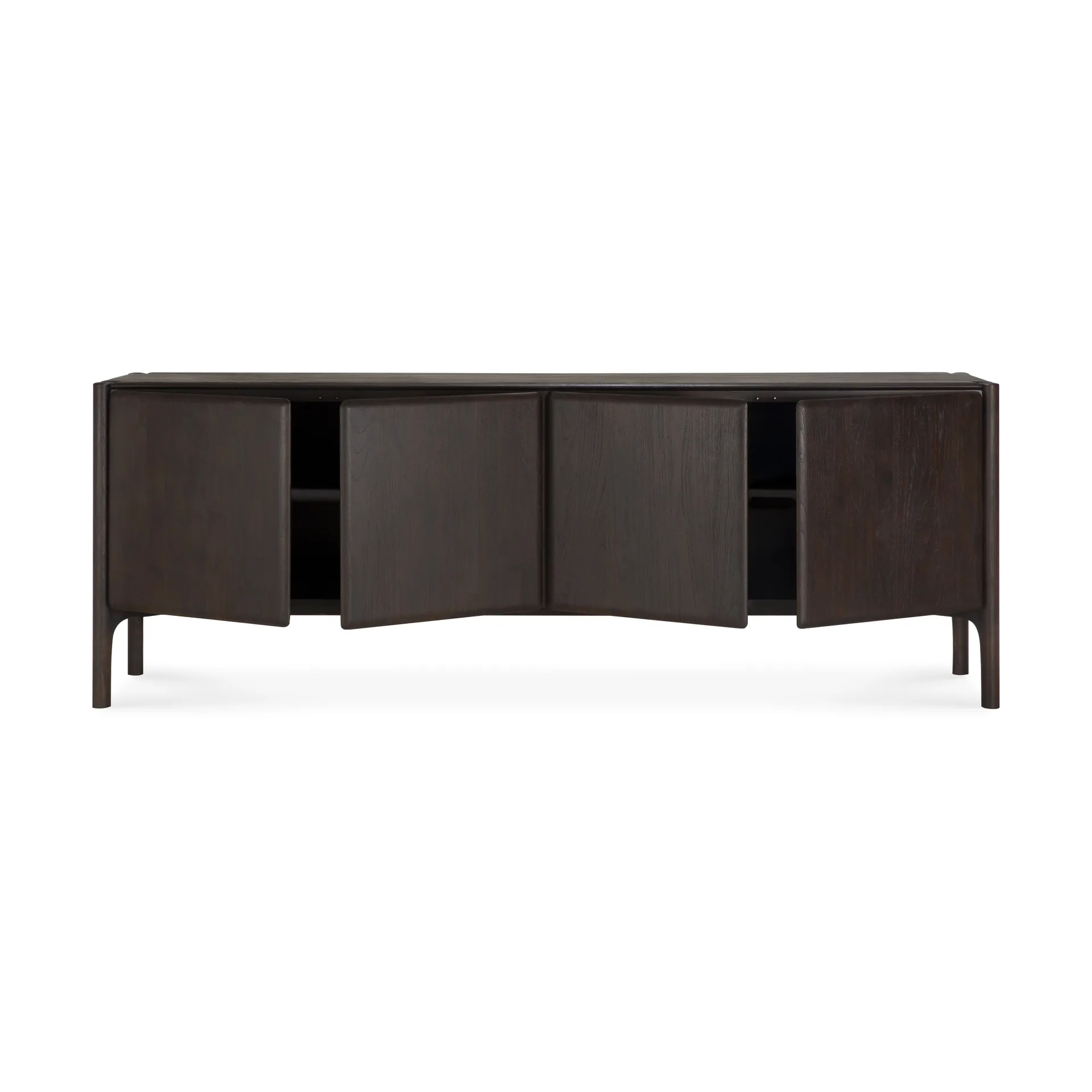 PI Sideboard, Teak dark brown, 4 ovea Ethnicraft