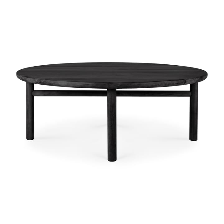 Quatro outdoor -sohvapöytä mustaksi petsattu tiikki, Ø 95 cm Ethnicraft
