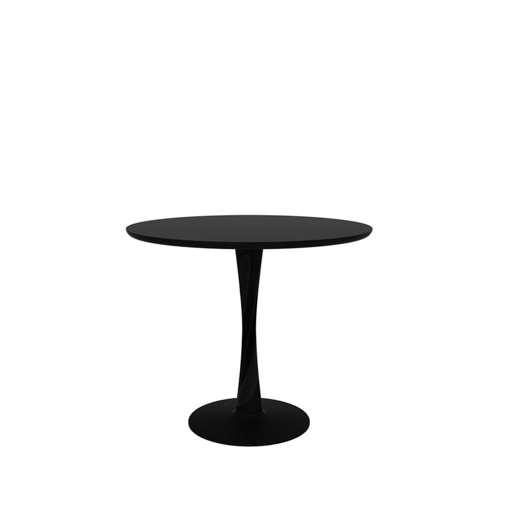 Ethnicraft Torsion ruokapöytä pyöreä mustaksi petsattu tammi 90 cm