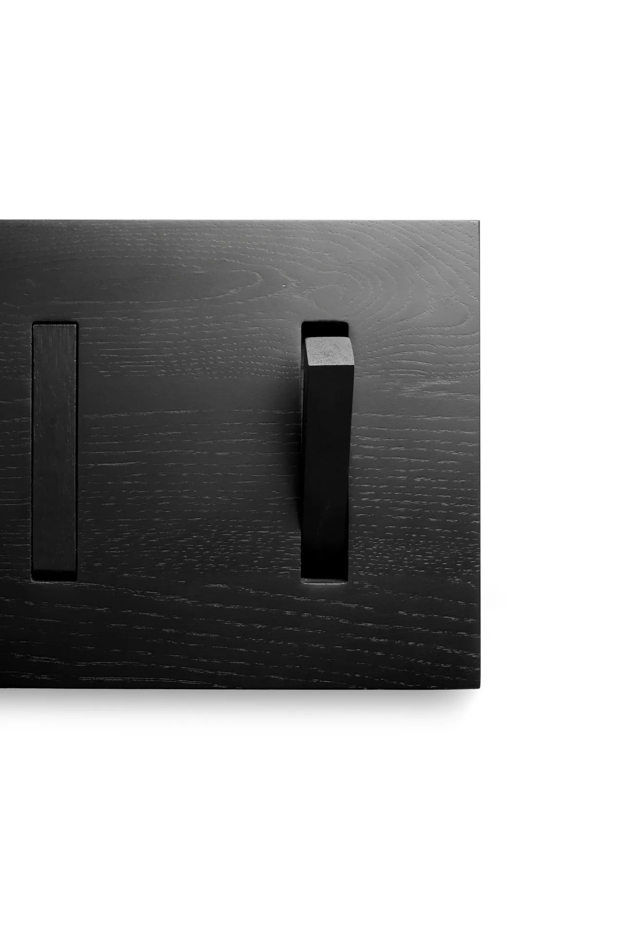 Utilitile wall hanger vaateripustin, Lakattu tammi-black-large Ethnicraft