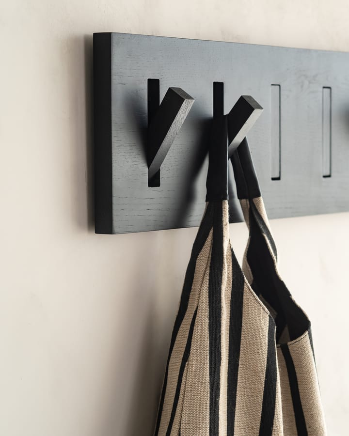 Utilitile wall hanger vaateripustin, Lakattu tammi-black-large Ethnicraft