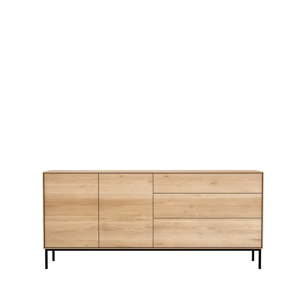 Whitebird sideboard, Tammi-Metalli 2 ovea 3 laatikkoa Ethnicraft
