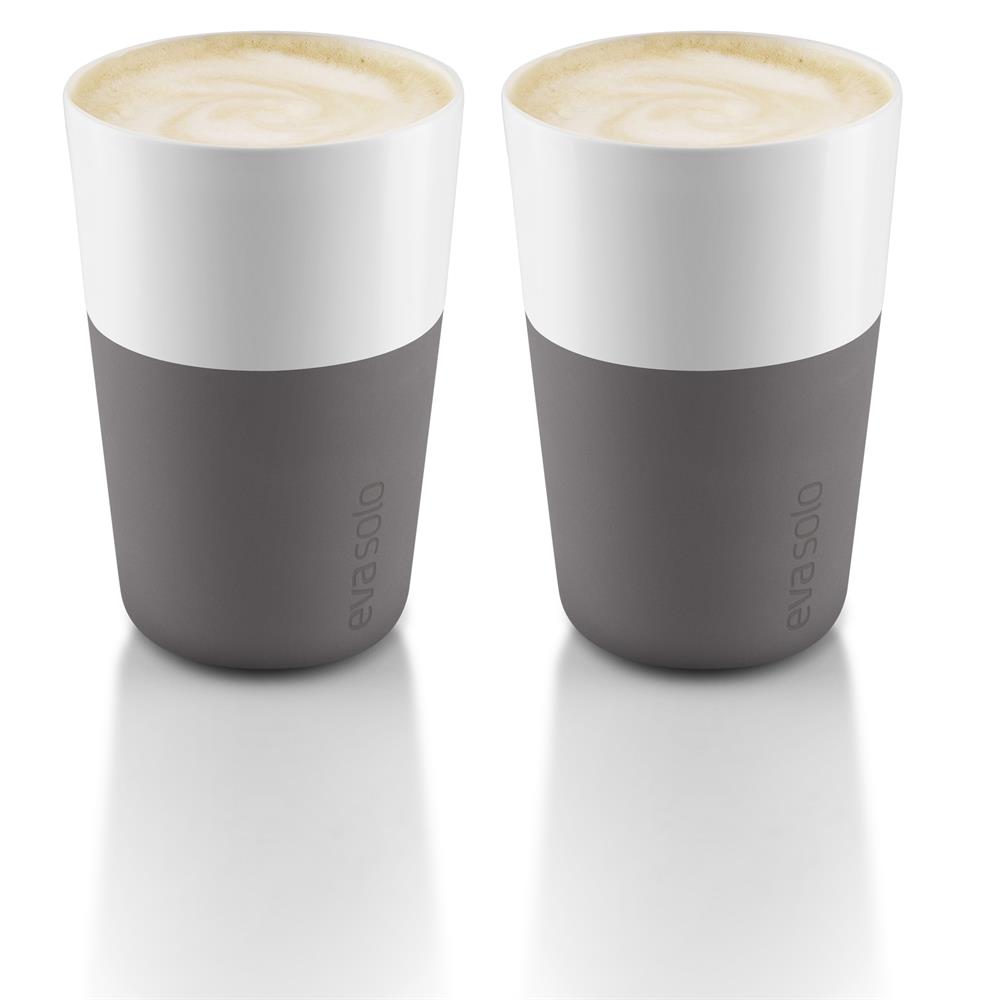 Eva Solo café lattemuki 2-pakkaus Elephant grey | Skandinaavinen Sisustus | Kahvikupit | Vaaleanpunainen