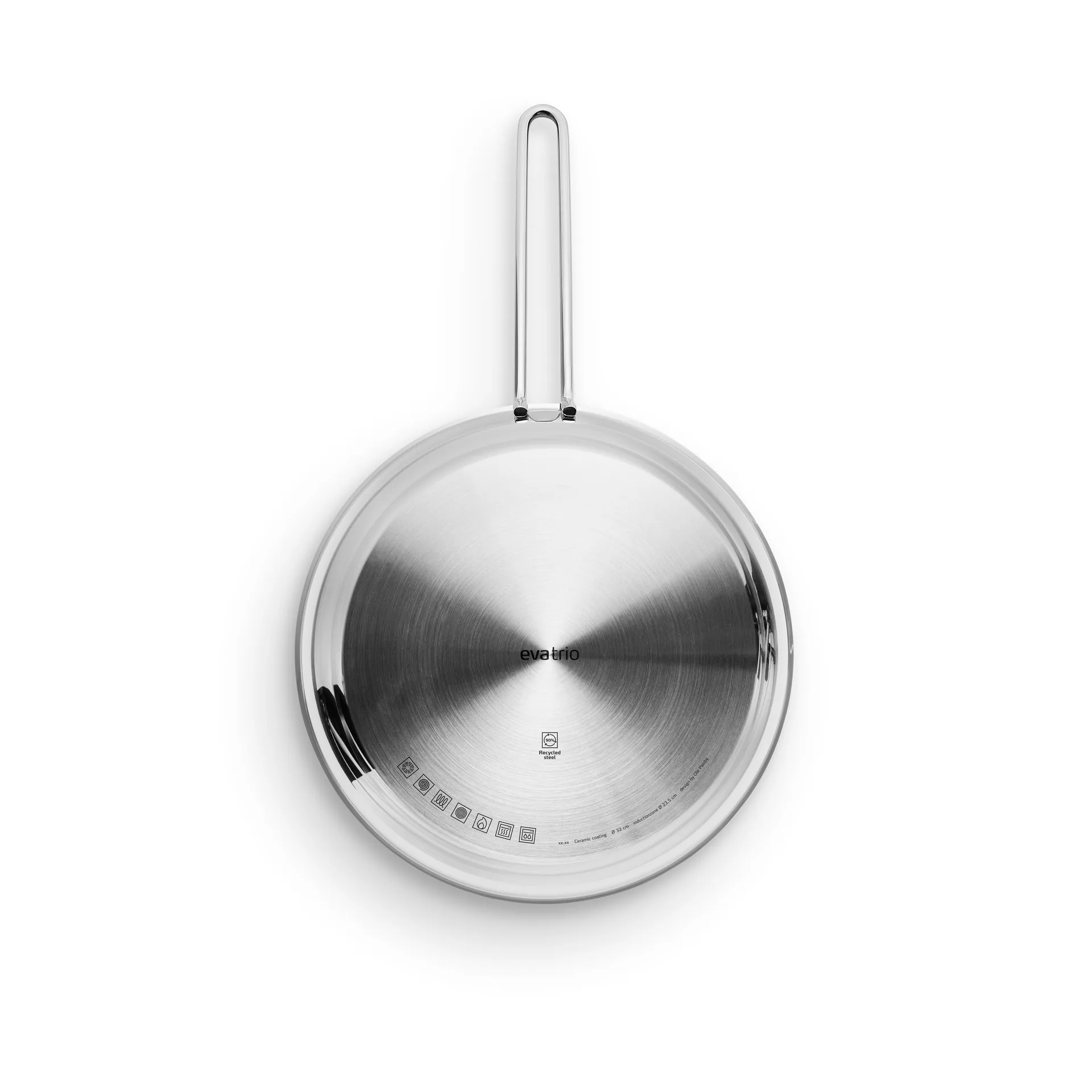 Eva Trio Stainless Steel Slip-Let keraaminen paistinpannu, 32 cm Eva Solo