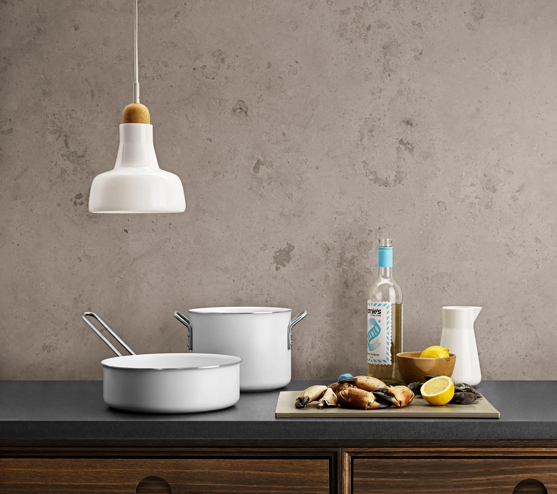 Eva Trio White Line Slip-Let keraaminen kattila, 4,8 L Eva Solo