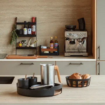 Nordic kitchen leipäkori - Musta, suuri, Ø24,5 cm - Eva Solo