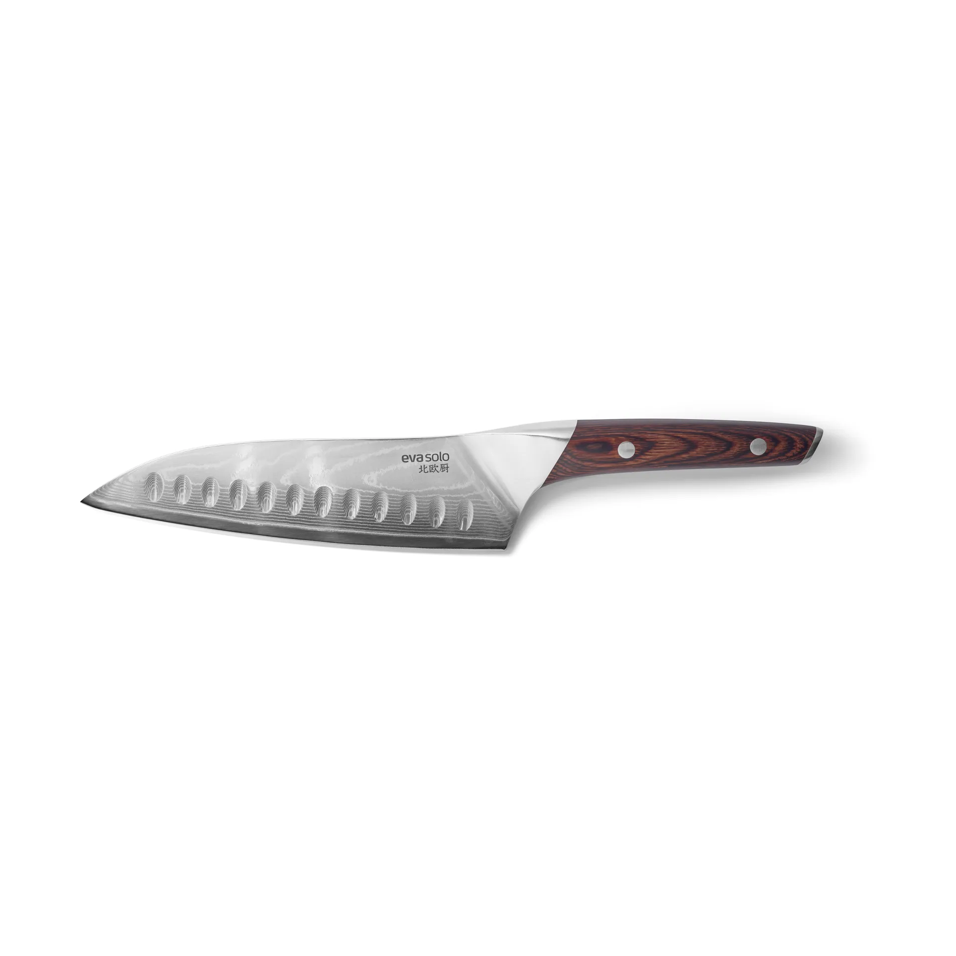 Nordic Kitchen santokuveitsi 18 cm, Damaskinteräs Eva Solo