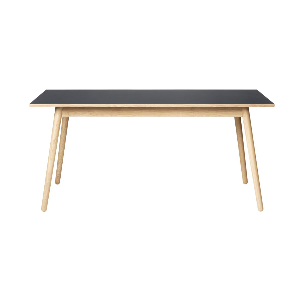 FDB Mbler C35B ruokapöytä 82x160 cm Dark grey-oak nature lacquered