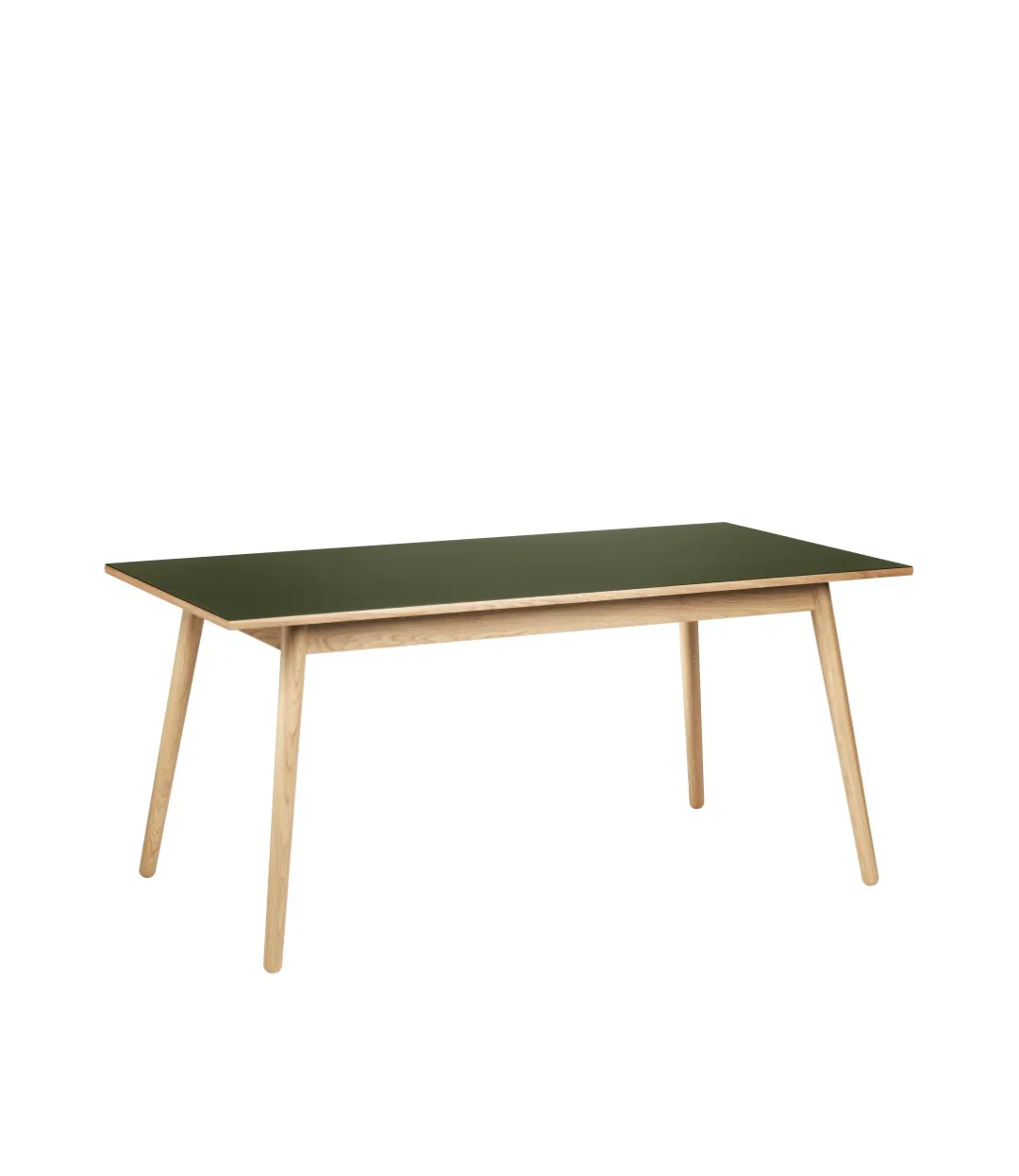 C35B ruokapöytä 82x160 cm, Olive green-oak nature lacquered FDB Møbler