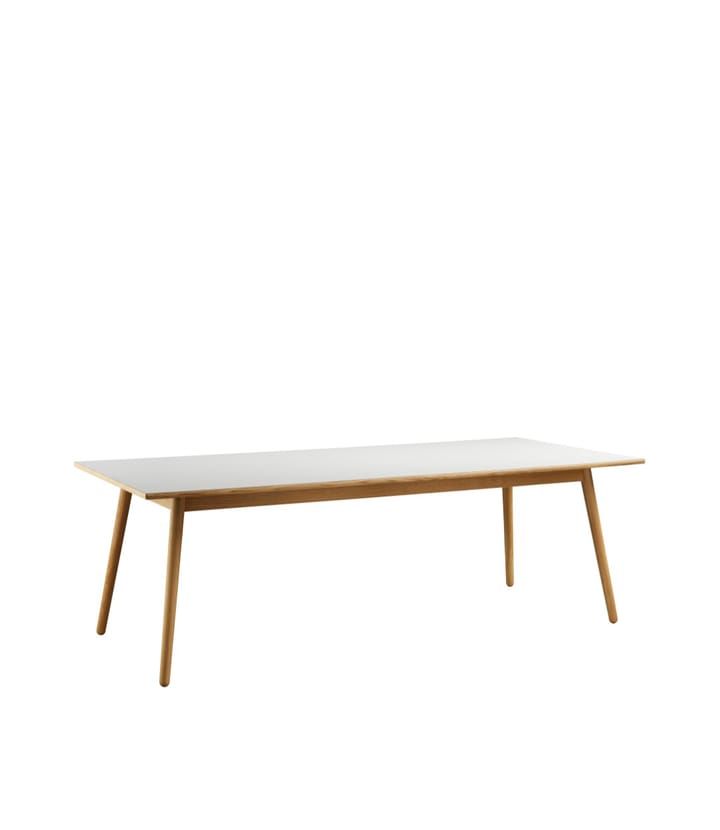 C35C ruokapöytä 95x220 cm, Light grey-oak nature lacquered FDB Møbler