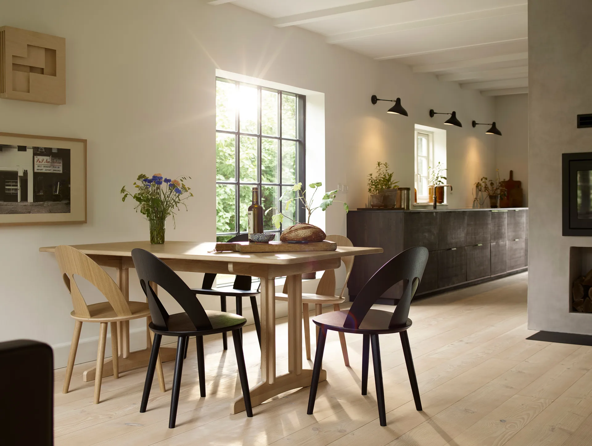 C64 Shaker ruokapöytä 90x180 cm, Oak nature oiled FDB Møbler