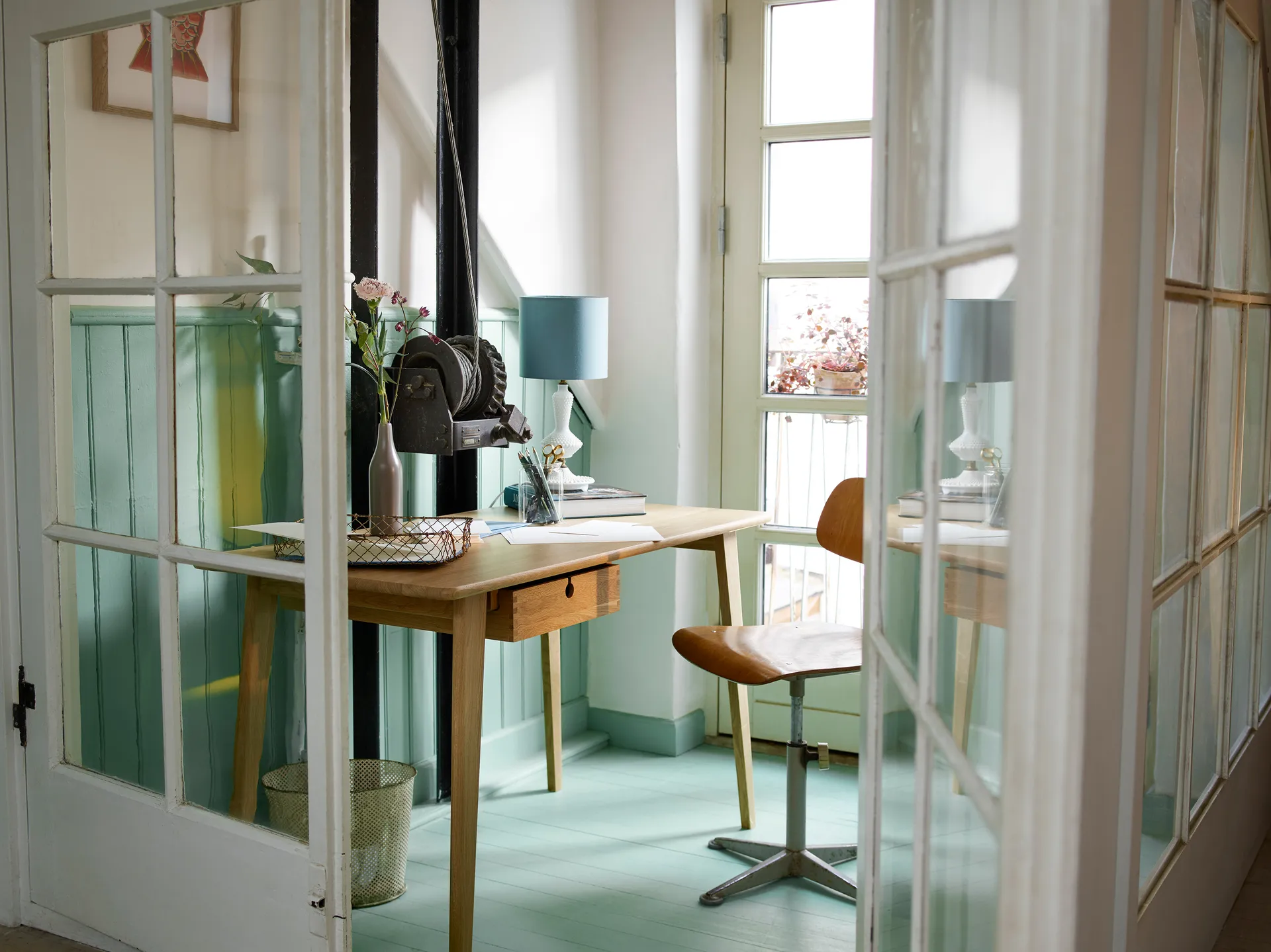 C67 Butler kirjoituspöytä, Oak nature lacquered, 60x156 cm FDB Møbler