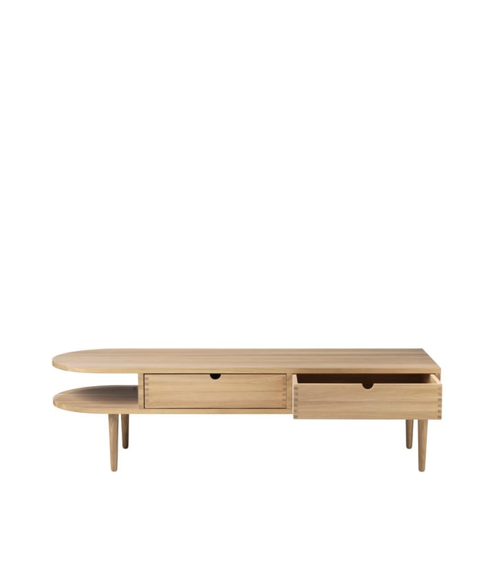 F24 Radius penkki, Oak nature lacquered 45x145 cm FDB Møbler