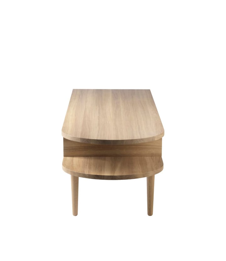 F24 Radius penkki, Oak nature lacquered 45x145 cm FDB Møbler