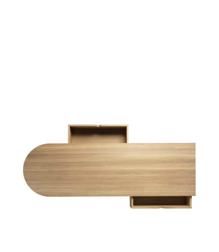 F24 Radius penkki, Oak nature lacquered 45x145 cm FDB Møbler