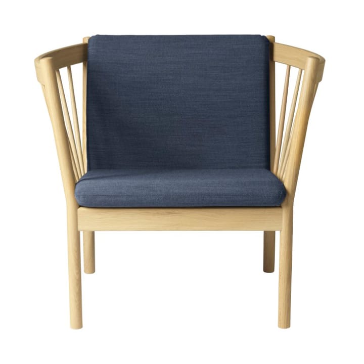 J146 nojatuoli - Oak nature lacquered-dark blue - FDB Møbler