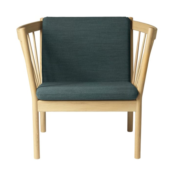J146 nojatuoli - Oak nature lacquered-dark green - FDB Møbler