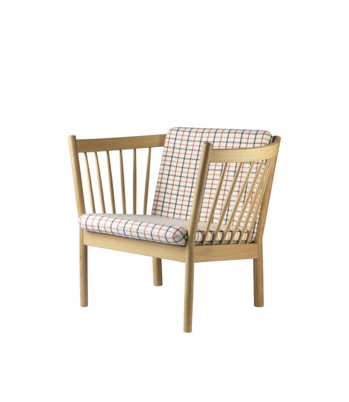 J146 nojatuoli, Oak nature lacquered-red diced FDB Møbler