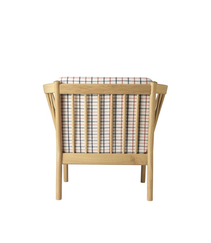 J146 nojatuoli, Oak nature lacquered-red diced FDB Møbler