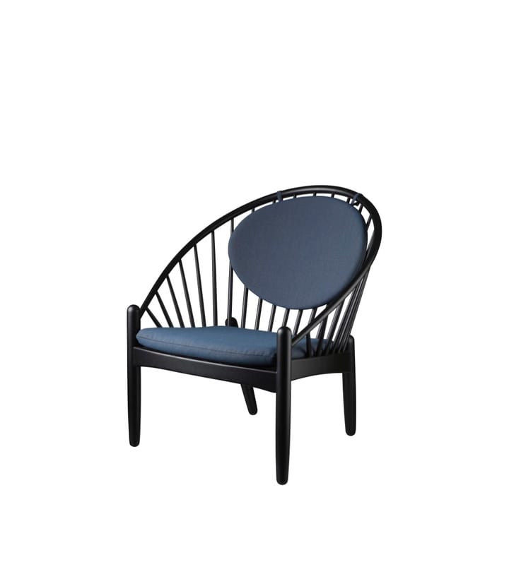 J166 Jørna tuoli, Oak black painted-dark blue FDB Møbler