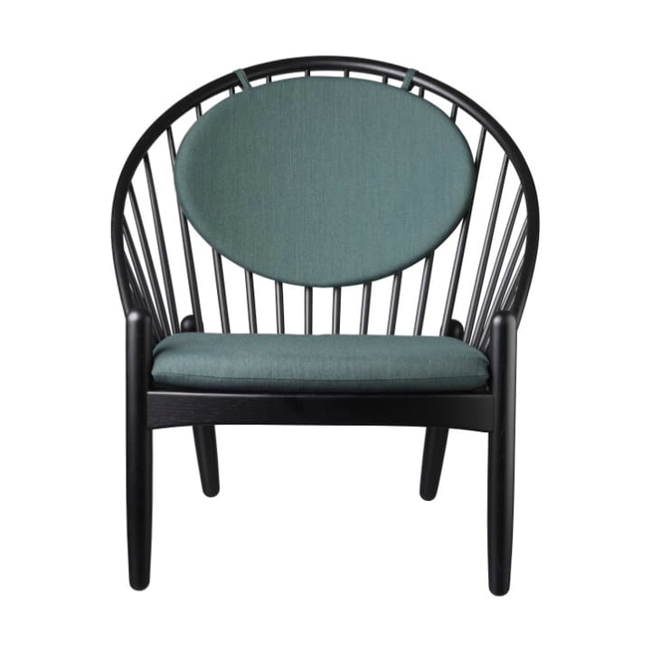 J166 Jørna tuoli - Oak black painted-dark green - FDB Møbler