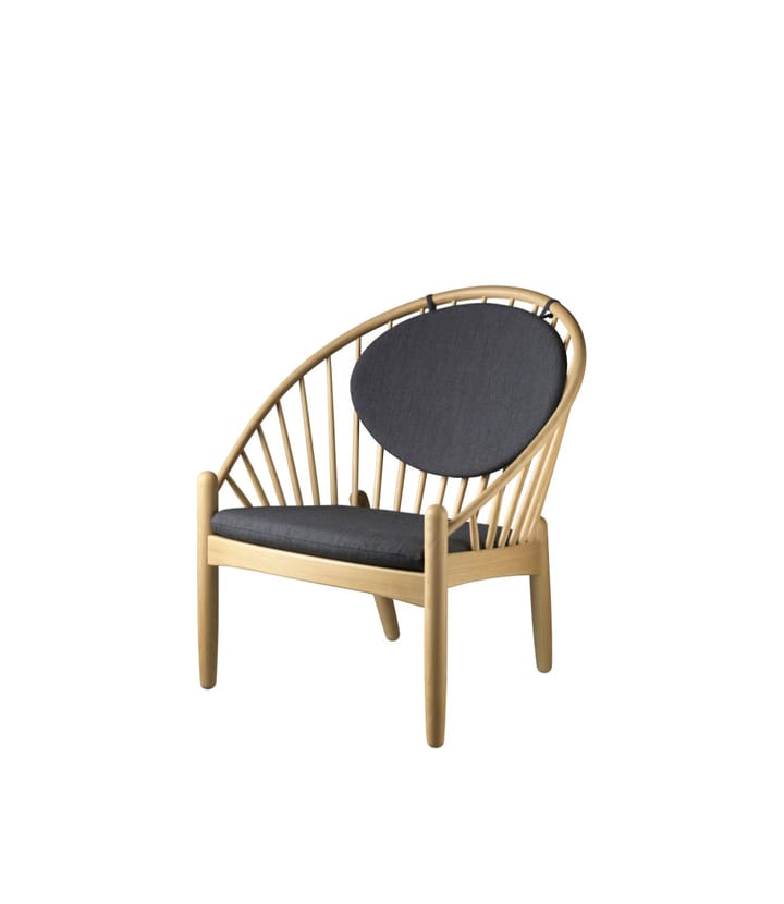 J166 Jørna tuoli, Oak nature lacquered-dark grey FDB Møbler