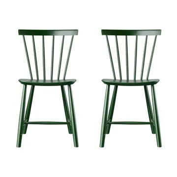 J46 tuoli, Pyökki bottle green maalattu, 2-pakkaus - FDB Møbler