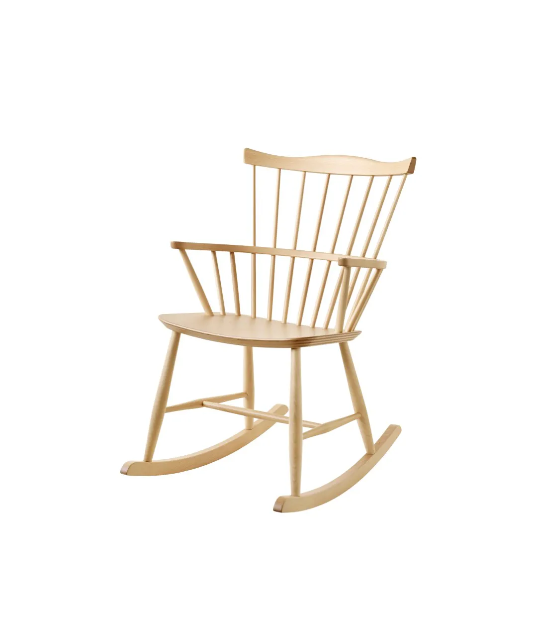 J52G keinutuoli, Beech nature lacquered FDB Møbler