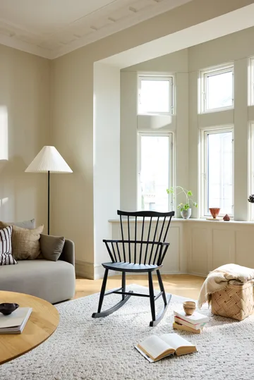 J52G keinutuoli - Natural beech RAL 9005 - FDB Møbler