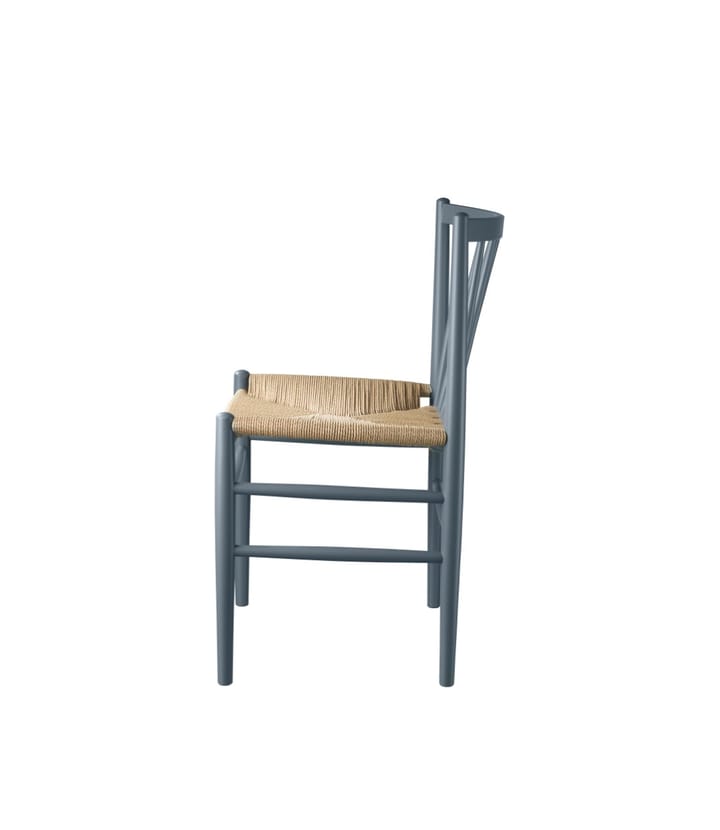 J80 tuoli, Beech blue grey painted-nature FDB Møbler