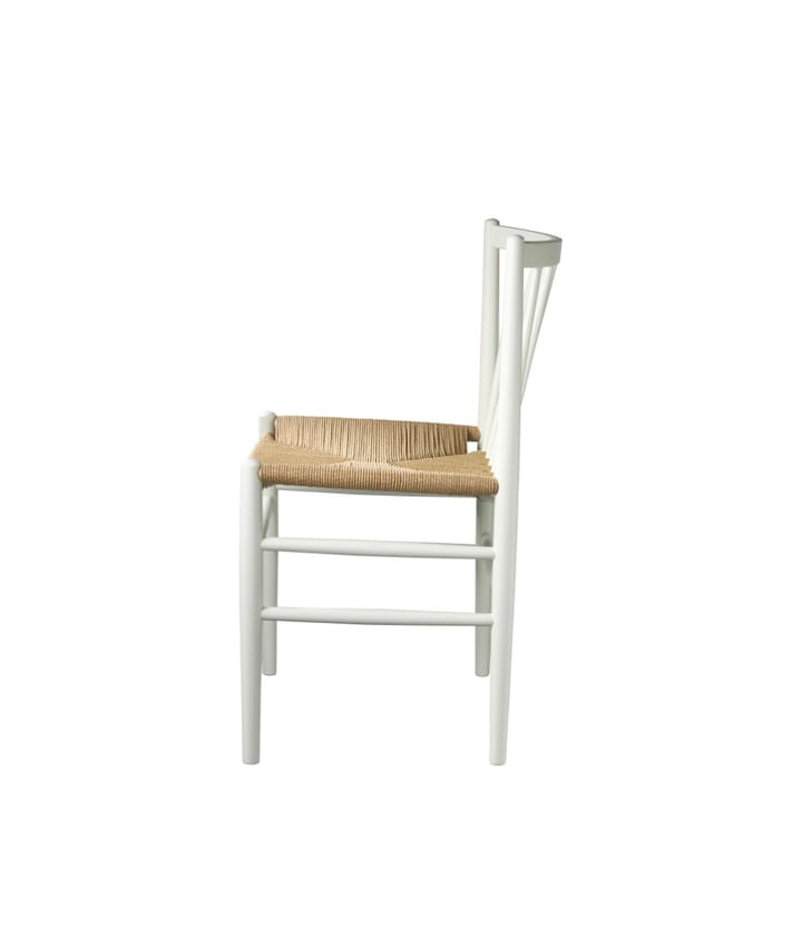 J80 tuoli, Beech white painted-nature FDB Møbler