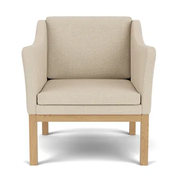 L46 MK155 nojatuoli - Lakattu tammi, beige kangas - FDB Møbler