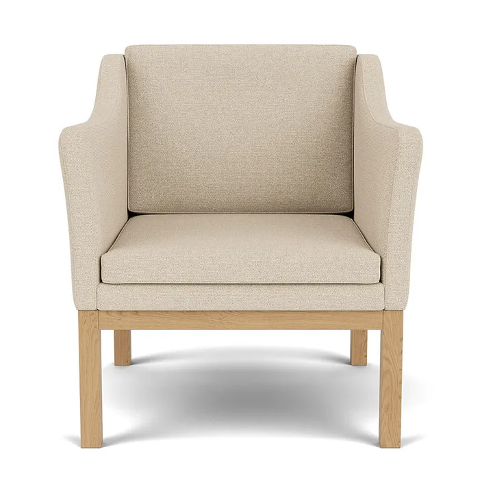L46 MK155 nojatuoli - Lakattu tammi, beige kangas - FDB Møbler