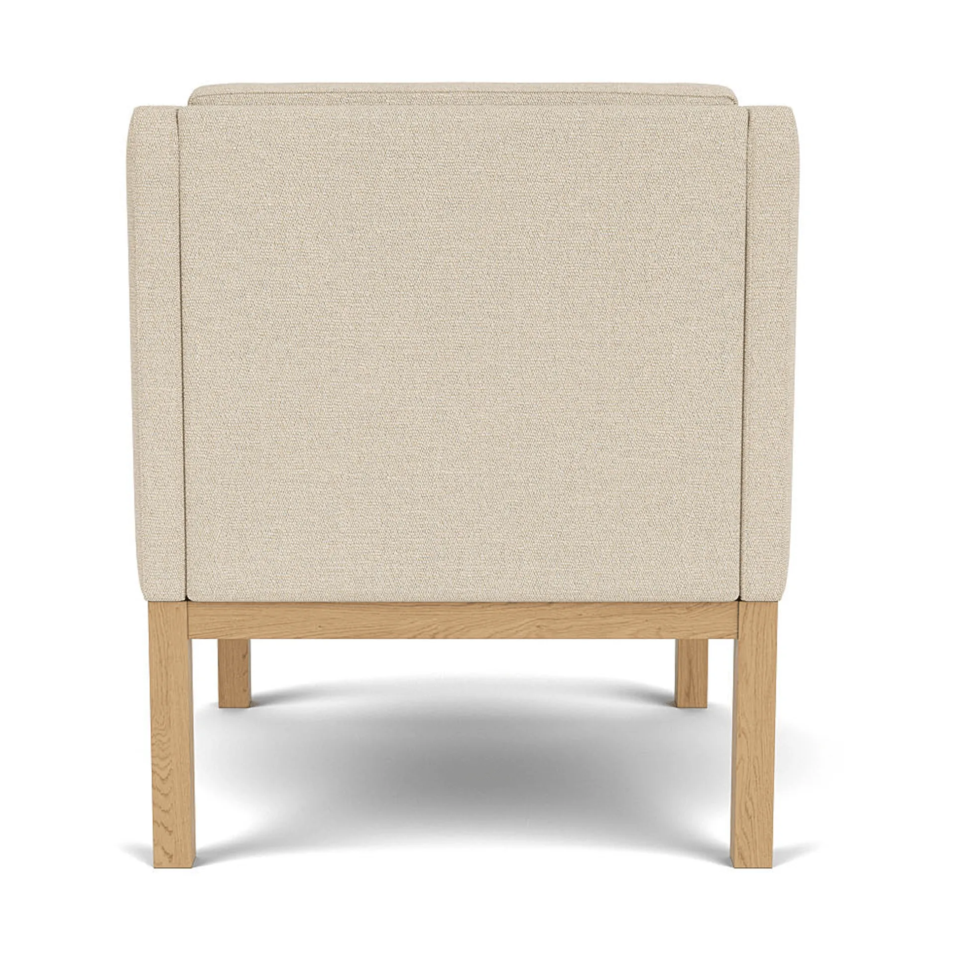 L46 MK155 nojatuoli, Lakattu tammi, beige kangas FDB Møbler