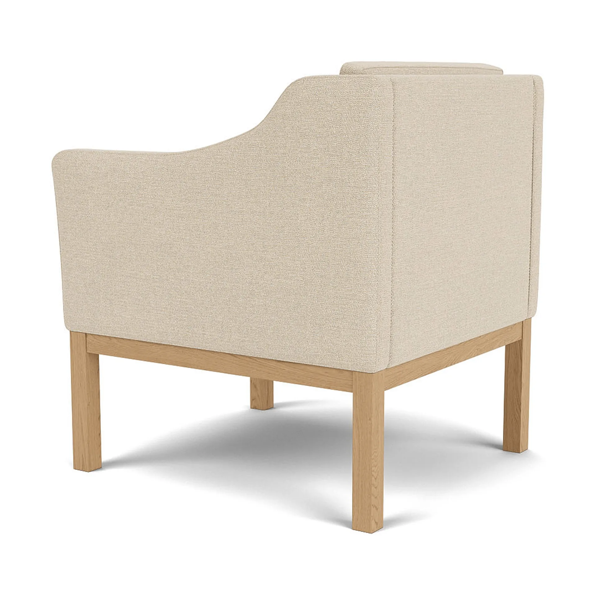 L46 MK155 nojatuoli, Lakattu tammi, beige kangas FDB Møbler