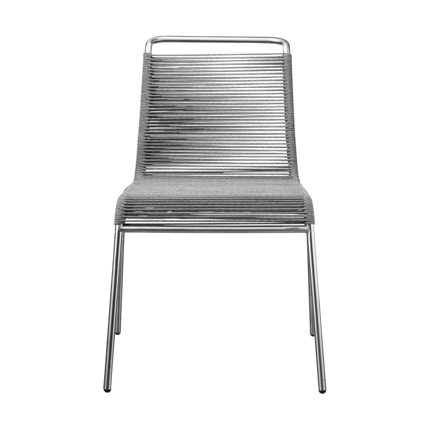 M20 Teglgård Cord Chair tuoli, Light grey mixed-stainless steel FDB Møbler
