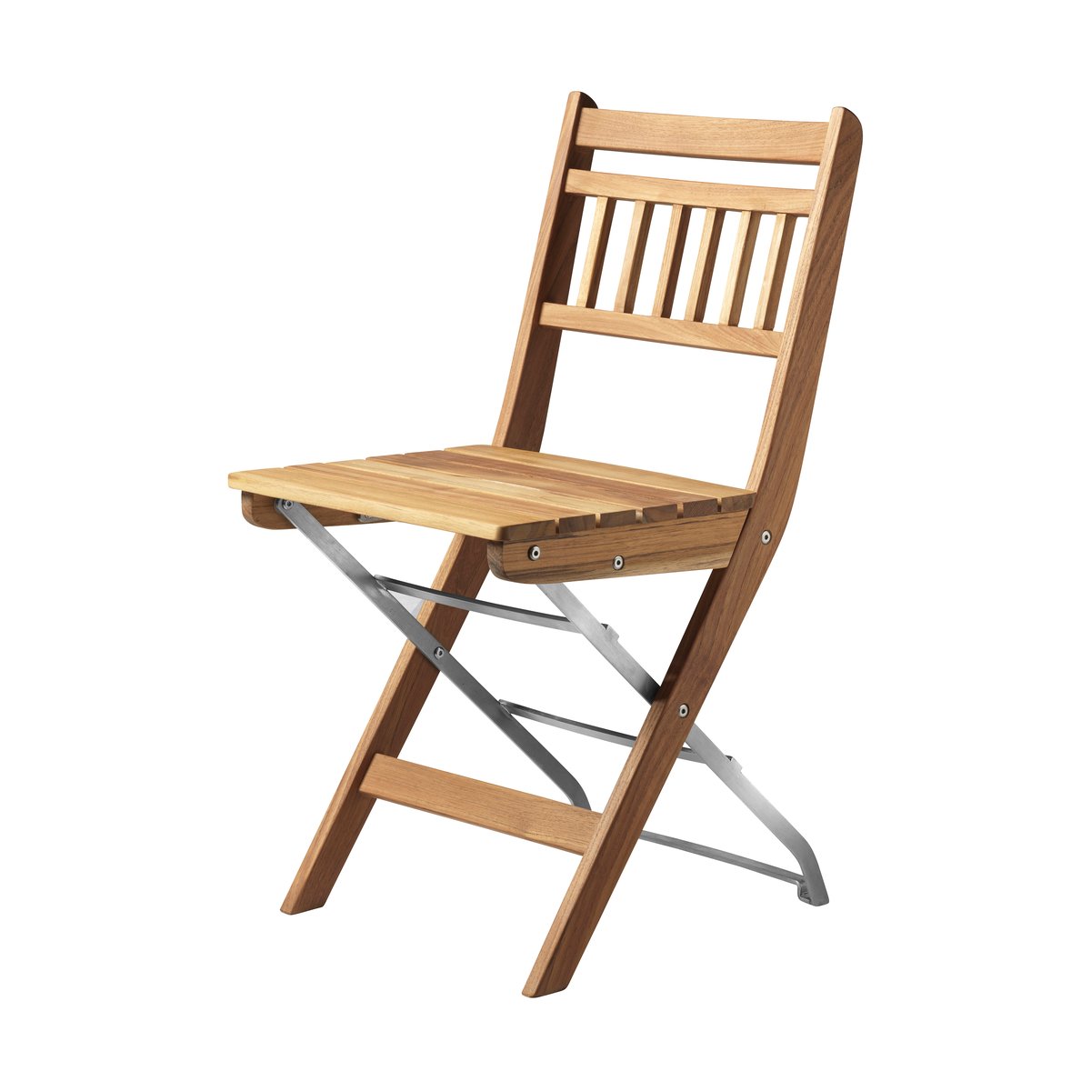 FDB Mbler M23 Lille parveketuoli Teak-ruostumaton teräs