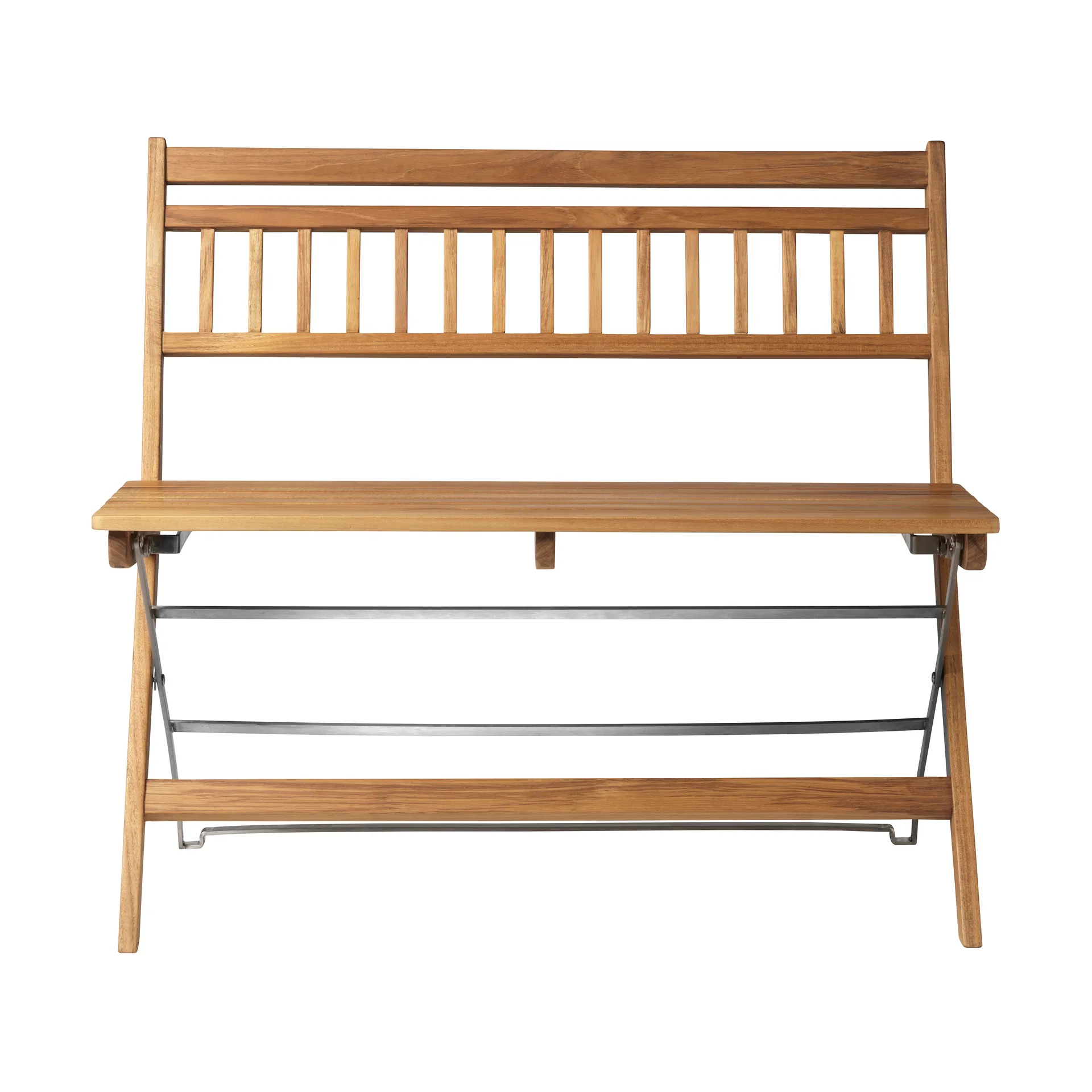 M24 Lilleø parvepenkki, Teak-ruostumaton teräs FDB Møbler