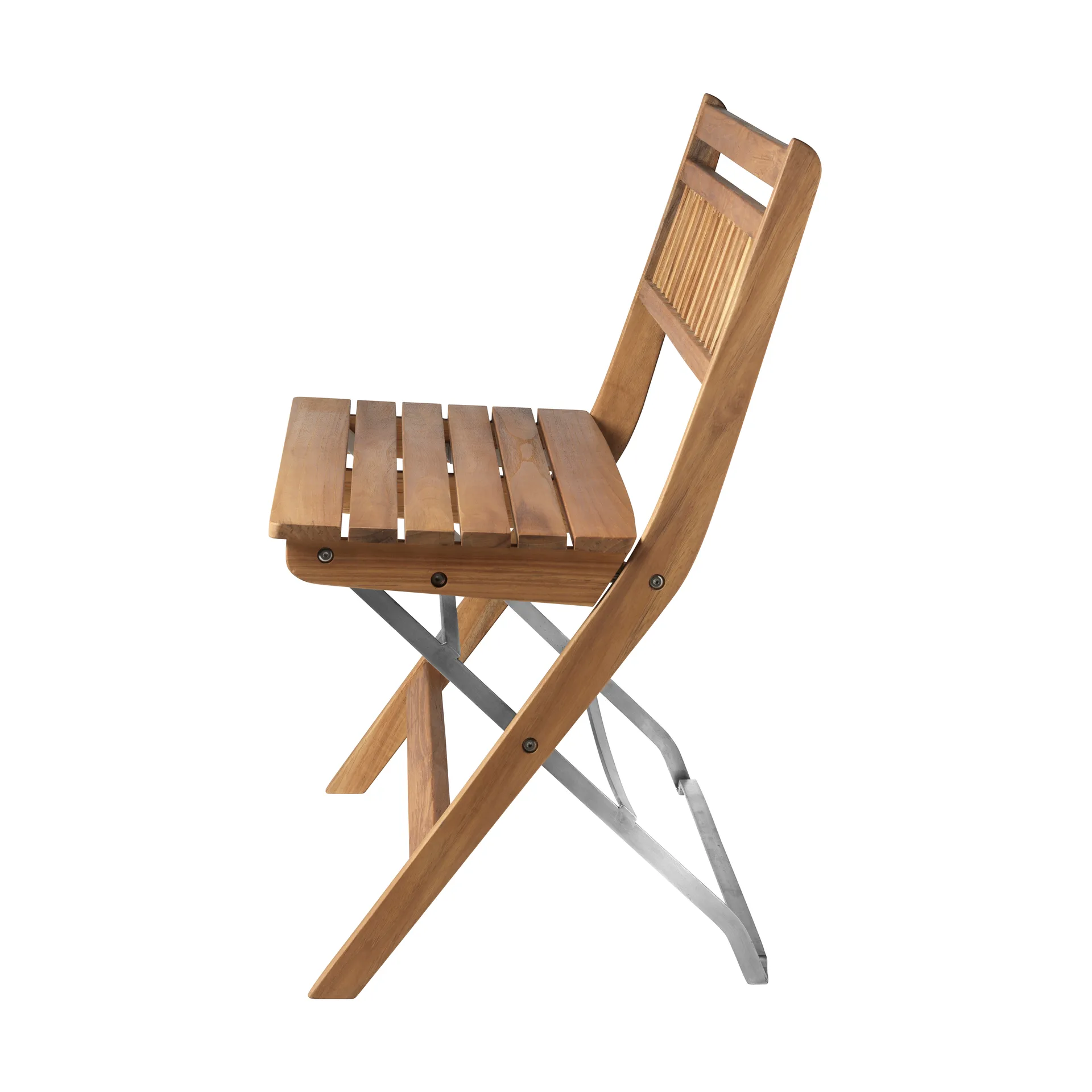 M24 Lilleø parvepenkki, Teak-ruostumaton teräs FDB Møbler