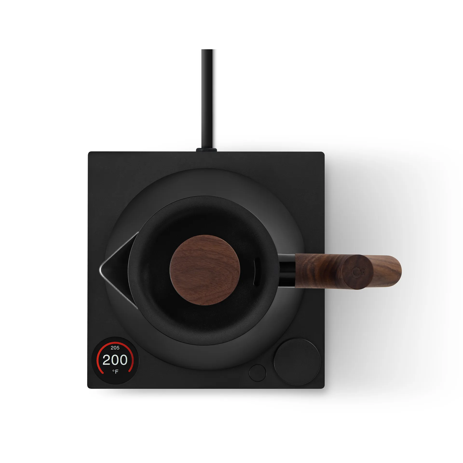 Corvo EKG Pro sähköinen vedenkeitin 0.9 L, Matte black-walnut Fellow