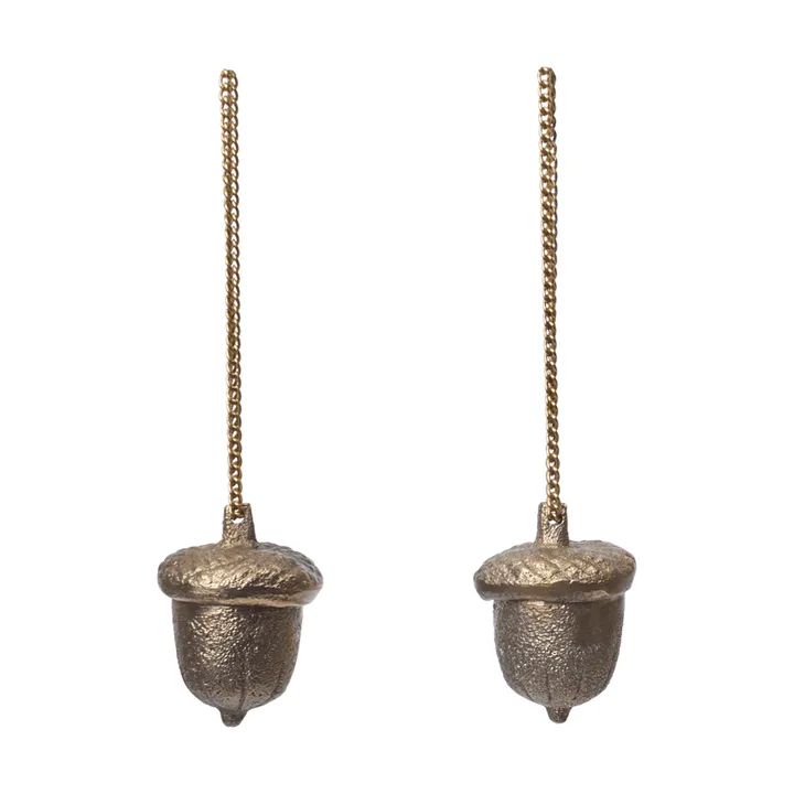 Acorn-koriste riippu 2 kpl - Messinki - Ferm Living
