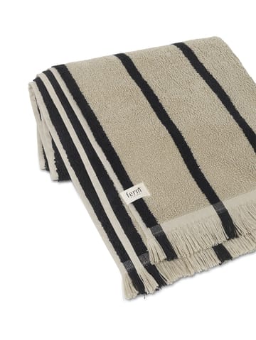 Alee pyyhe 50x100 cm - Hiekka-musta - Ferm Living