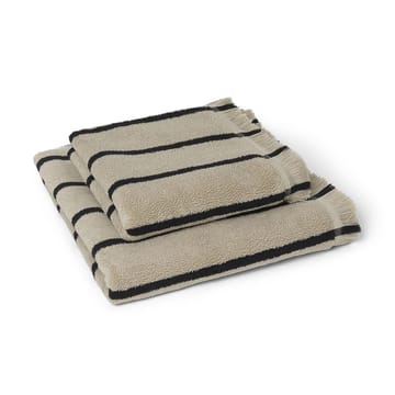 Alee pyyhe 50x100 cm - Hiekka-musta - Ferm Living