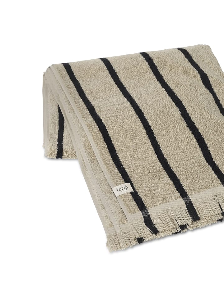 Alee pyyhe 70x140 cm, Hiekka-musta Ferm Living