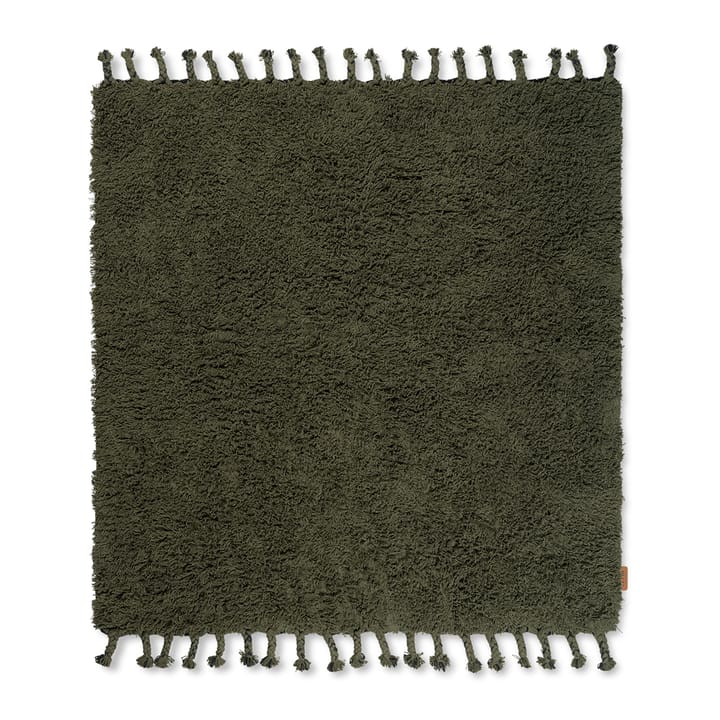 Amass long pile -matto 140 x 140 cm - Olive - Ferm LIVING